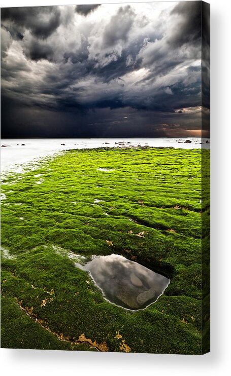 Beach Acrylic Print featuring the photograph Perfect tempest by Jorge Maia