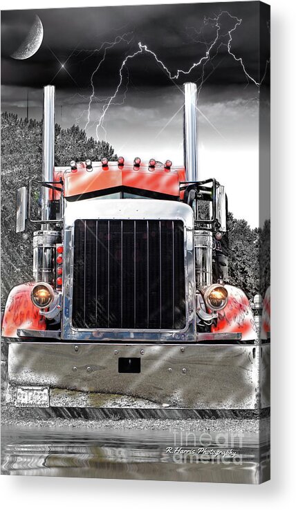 Trucks Acrylic Print featuring the photograph Peterbilt Front End Abstract by Randy Harris