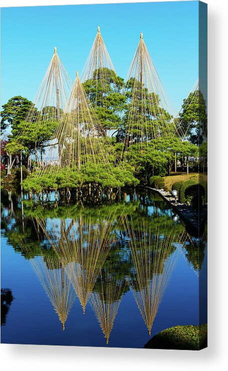 Landscape Acrylic Print featuring the photograph Pine tree protection from Snow by Hisao Mogi