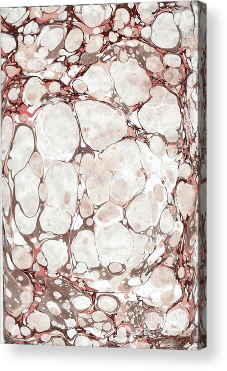 Water Marbling Acrylic Print featuring the painting Pink Battal #3 by Daniela Easter