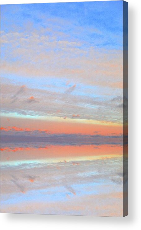 Abstract Acrylic Print featuring the digital art Pink In The Clouds Two by Lyle Crump