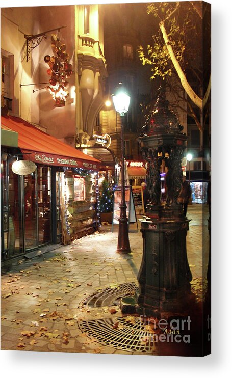 Paris Acrylic Print featuring the photograph Place St Michel to Rue Saint-Andre des Arts by Felipe Adan Lerma