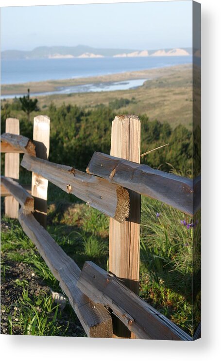 Point Reyes National Seashore Acrylic Print featuring the photograph Point Reyes Fence by Jeff Floyd CA