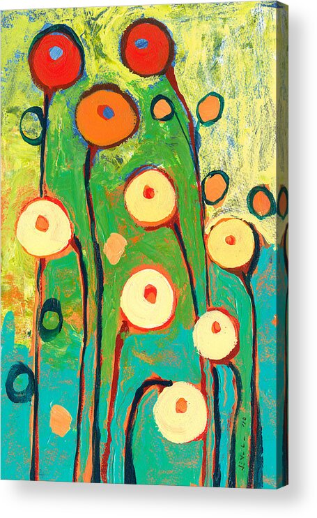 Poppy Acrylic Print featuring the painting Poppy Celebration by Jennifer Lommers