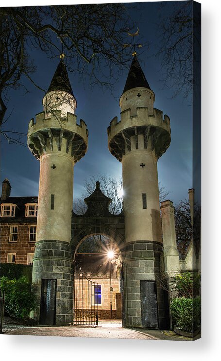 Powis Towers Acrylic Print featuring the photograph Powis Towers _ Old Aberdeen by Veli Bariskan