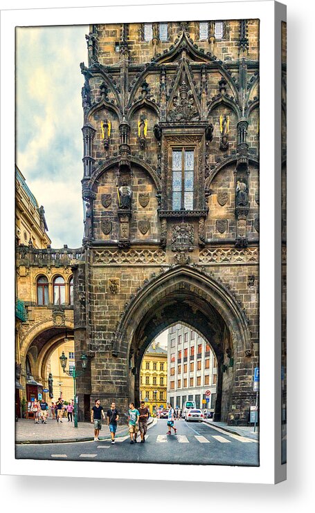 power Tower Acrylic Print featuring the photograph Prague Powder Tower by Janis Knight