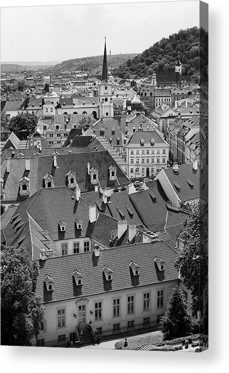 Prague Acrylic Print featuring the photograph Prague Rooftops by Jurgen Lorenzen