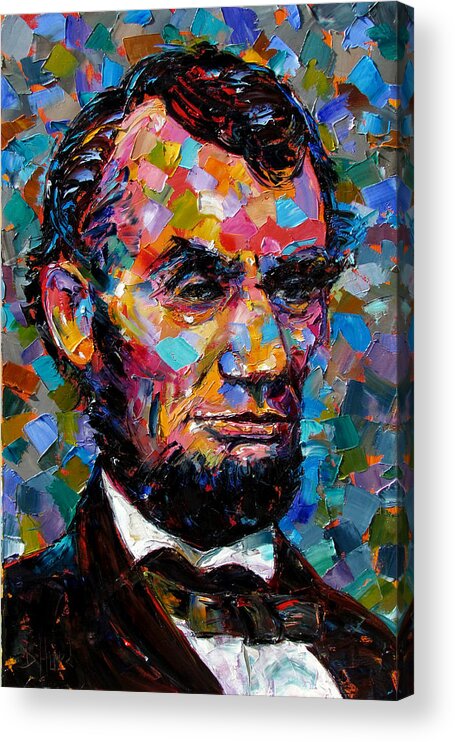 Abraham Lincoln Portrait Acrylic Print featuring the painting President Lincoln by Debra Hurd