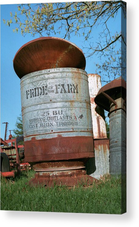 Farm Acrylic Print featuring the photograph Pride of the Farm 25 bushel feeder by Grant Groberg