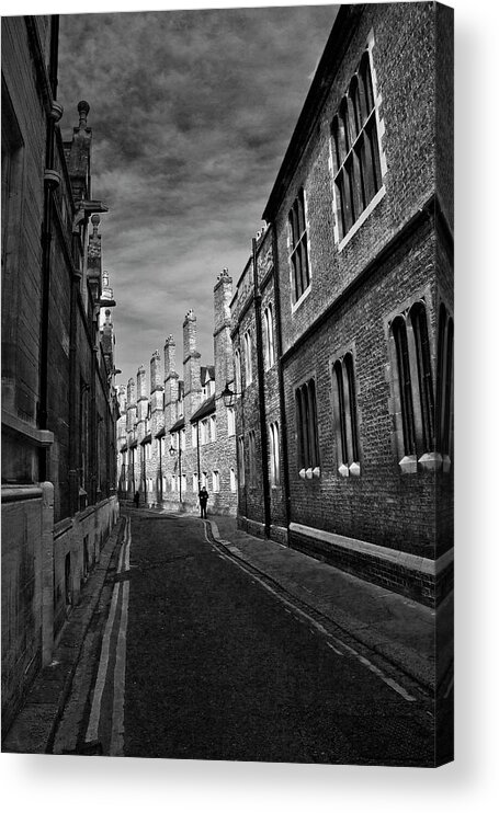 Alley Acrylic Print featuring the photograph Quiet Alley Cambridge UK by Morgan Wright