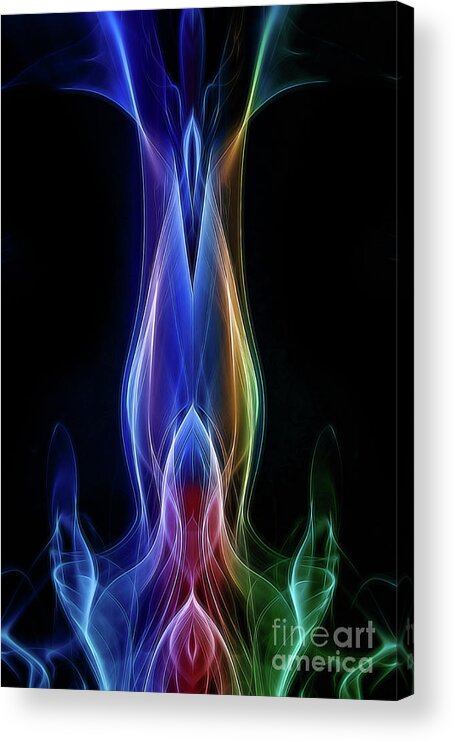 Abstract Acrylic Print featuring the photograph Rainbow Alien by Patti Schulze