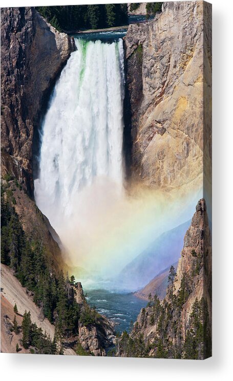 Idaho Acrylic Print featuring the photograph Rainbow Falls by D Robert Franz