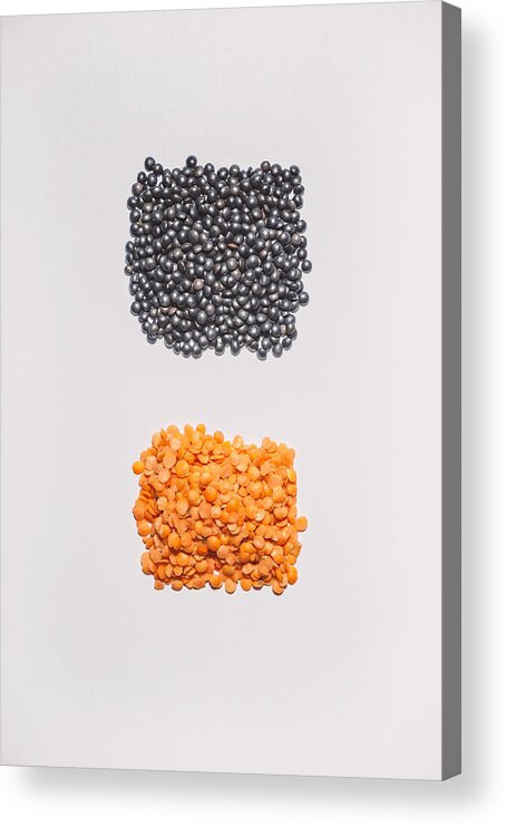Still Life Photography Acrylic Print featuring the photograph Red and Black Lentils by Scott Norris