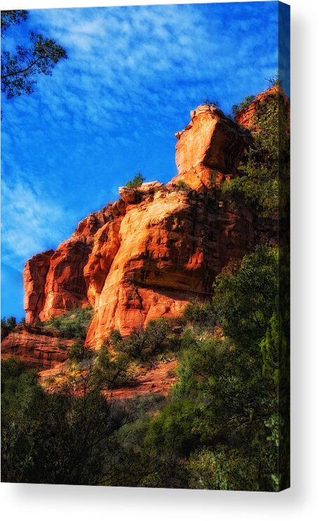 Red Rocks Photo Acrylic Print featuring the photograph Red Rocks Number Four in Faye Canyon by Bob Coates