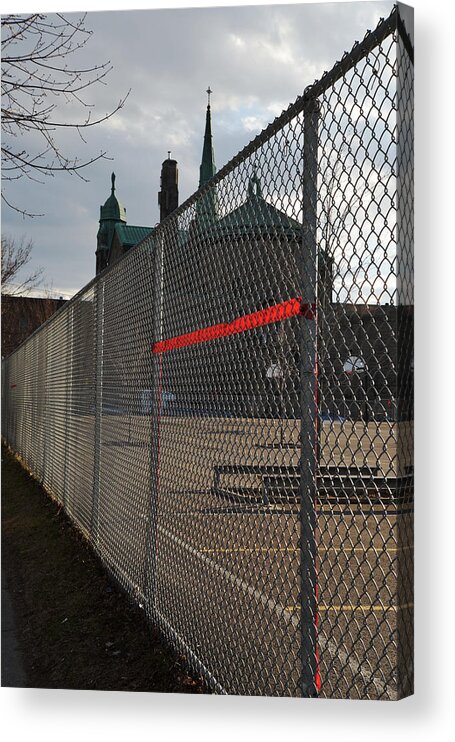 Red Acrylic Print featuring the photograph Red stripe by Jean-Marc Robert