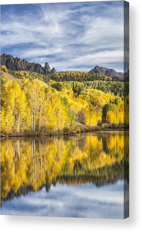 Autumn Acrylic Print featuring the photograph Reflection with Ophir Needles I by Denise Bush