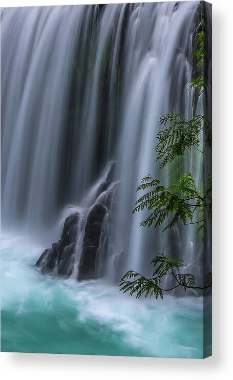 Columbia River Gorge Acrylic Print featuring the photograph Refreshing waterfall by Ulrich Burkhalter