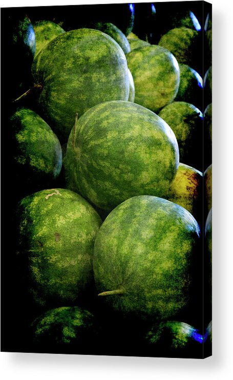 Renaissance Acrylic Print featuring the photograph Renaissance Green Watermelon by Jennifer Wright