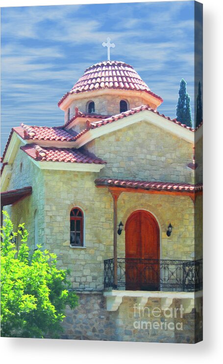 New Jerusalem Greece Acrylic Print featuring the digital art Restful Place by Donna L Munro