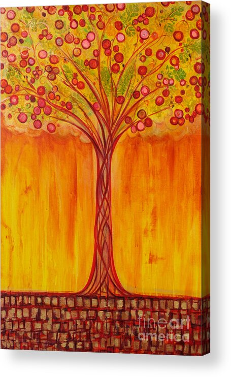 Tree Acrylic Print featuring the painting Restored by Christine Keech