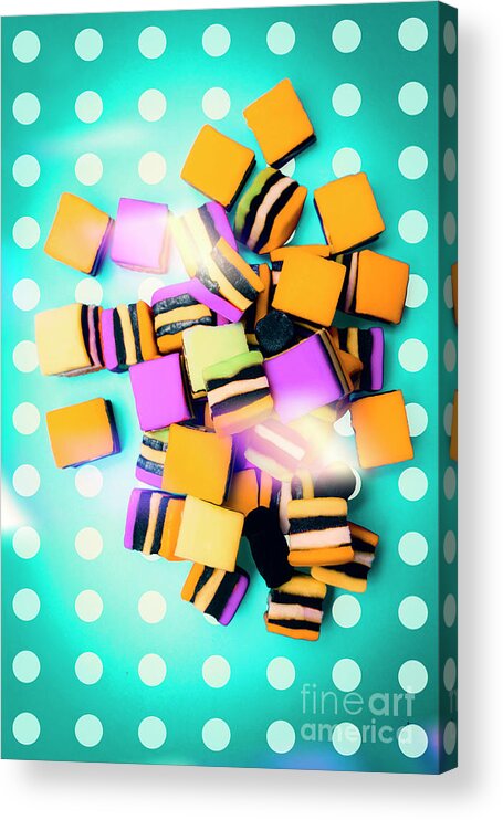 Multicolored Acrylic Print featuring the photograph Retro candy shop fine art by Jorgo Photography