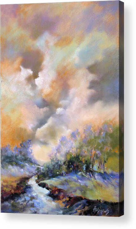 Landscape Acrylic Print featuring the painting Rim Light by Rae Andrews