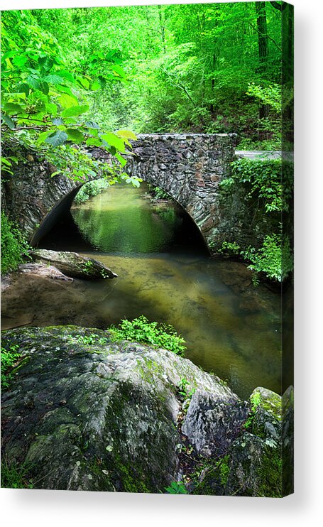 River Acrylic Print featuring the photograph River Bridge Series Y6536 by Carlos Diaz