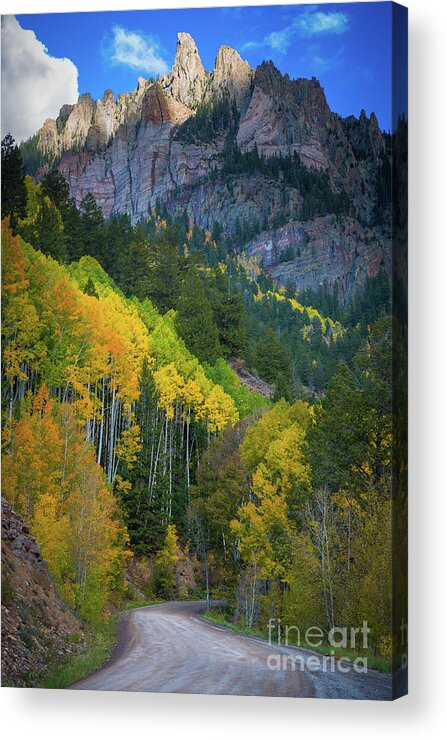 America Acrylic Print featuring the photograph Road to Silver Mountain by Inge Johnsson