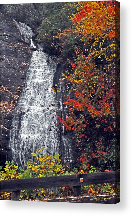 Fall Acrylic Print featuring the photograph Roadside Waterfall by Kay Lovingood