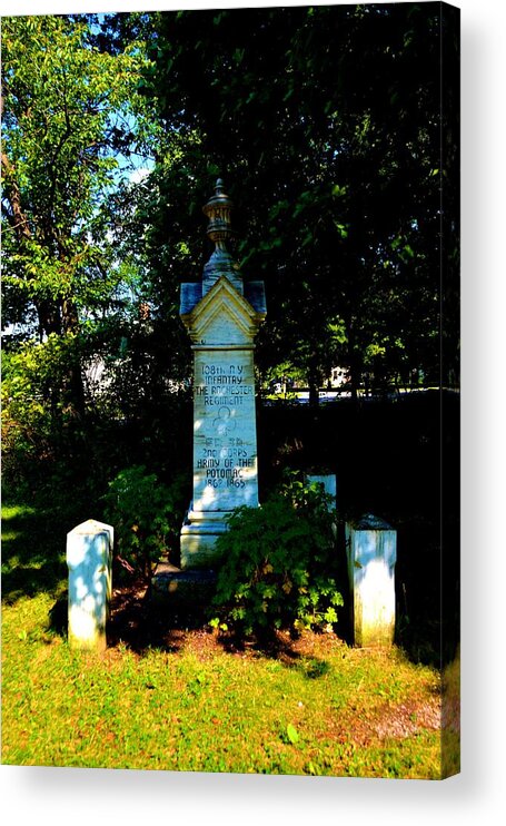 Memorial Acrylic Print featuring the photograph Rochester Regiment Memorial by Nancy Jenkins