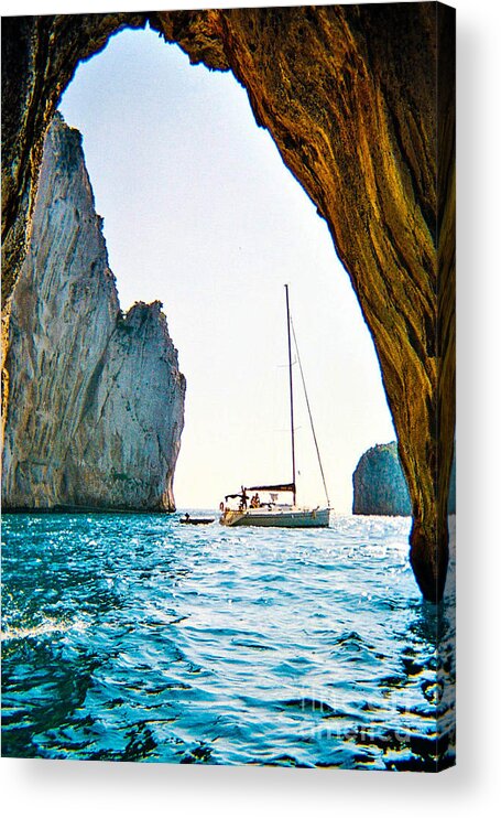 Amalfi Coast Acrylic Print featuring the photograph Rock Canopy 2 by Lisa Kilby