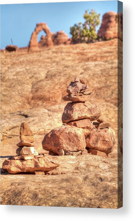 America Acrylic Print featuring the photograph Rock Formations - Delicate Arch - Moab Utah by Gregory Ballos