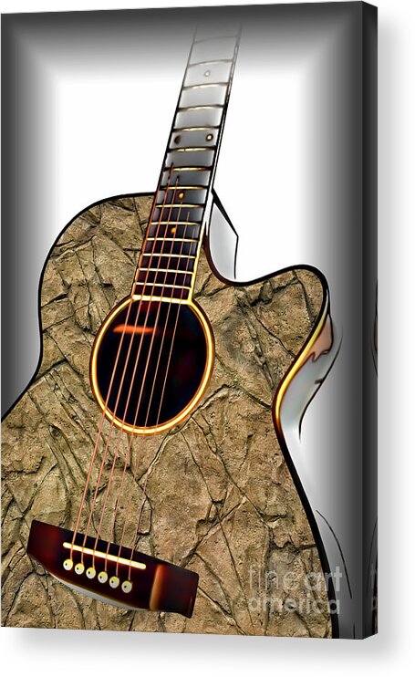 Composite Acrylic Print featuring the photograph Rock Guitar 1 by Walt Foegelle