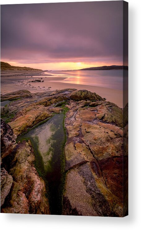 Scotland Acrylic Print featuring the photograph Rock pools, Luskentyre, Harris by Neil Alexander Photography