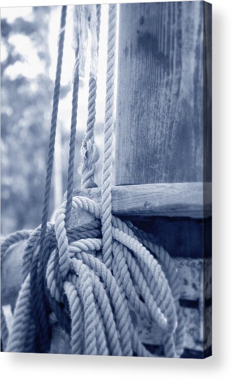 Sailing Acrylic Print featuring the photograph Rope and Mast by Frank Mari