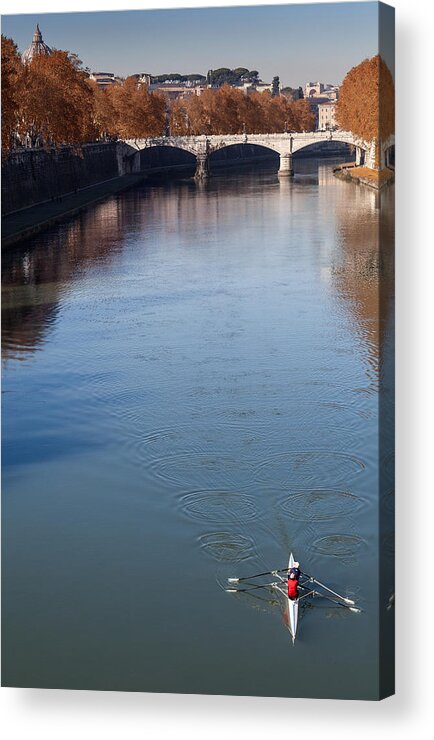 Italy Acrylic Print featuring the photograph Rowers in Rome by Al Hurley