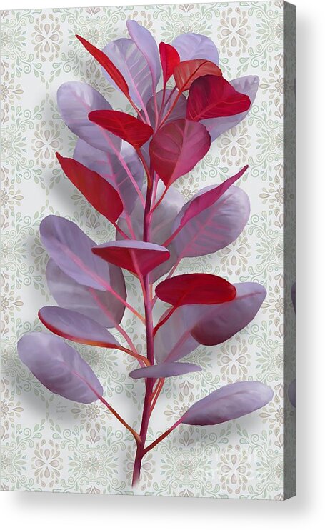 Cotinus Coggygria Acrylic Print featuring the painting Royal Purple by Ivana Westin
