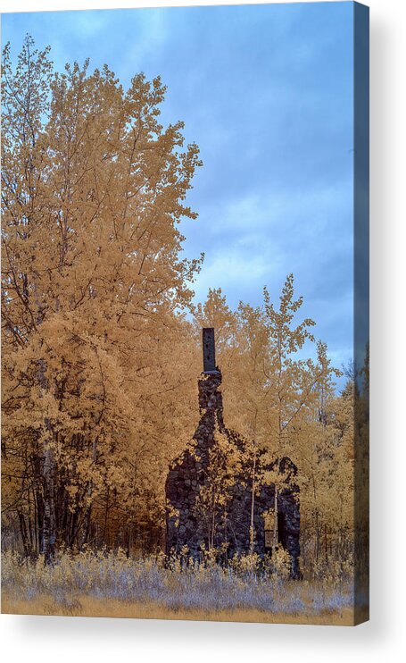 Ruins In Infrared Acrylic Print featuring the photograph Ruins In Infrared by Paul Freidlund