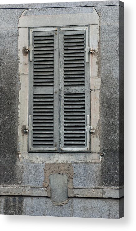 Rustic Acrylic Print featuring the photograph Rustic French Window Shutters Vignette 2 by Jani Freimann