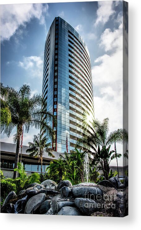 America Acrylic Print featuring the photograph San Diego Marriott Marquis by Ken Johnson