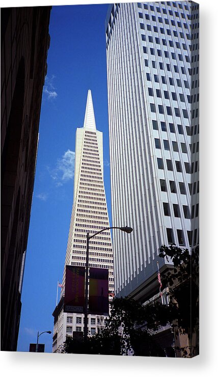 America Acrylic Print featuring the photograph San Francisco - Transamerica Pyramid Building by Frank Romeo