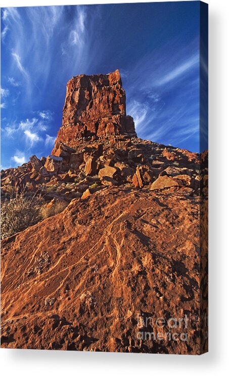 Dave Welling Acrylic Print featuring the photograph Sandstone Monolith Valley Of The Gods Utah by Dave Welling