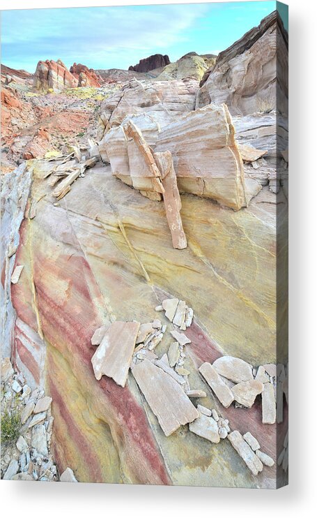 Valley Of Fire State Park Acrylic Print featuring the photograph Sandstone Rainbow in Valley of Fire by Ray Mathis