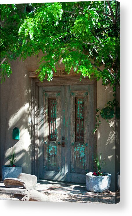New Mexico Acrylic Print featuring the photograph Santa Fe Door by David Patterson