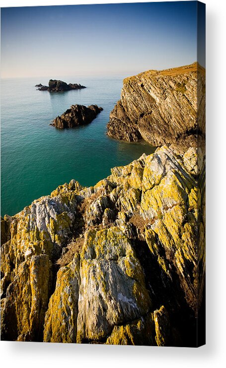 Wales Acrylic Print featuring the photograph Sea Cliffs, Rhoscolyn by Peter OReilly