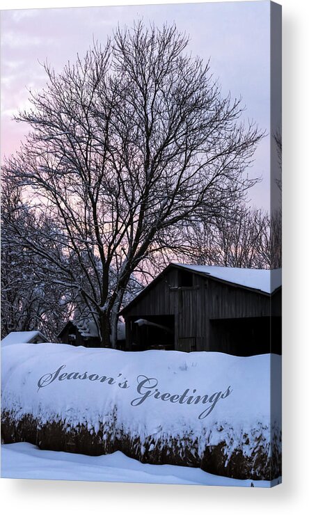 Farm Acrylic Print featuring the photograph Season's Greetings - Farm by Holden The Moment