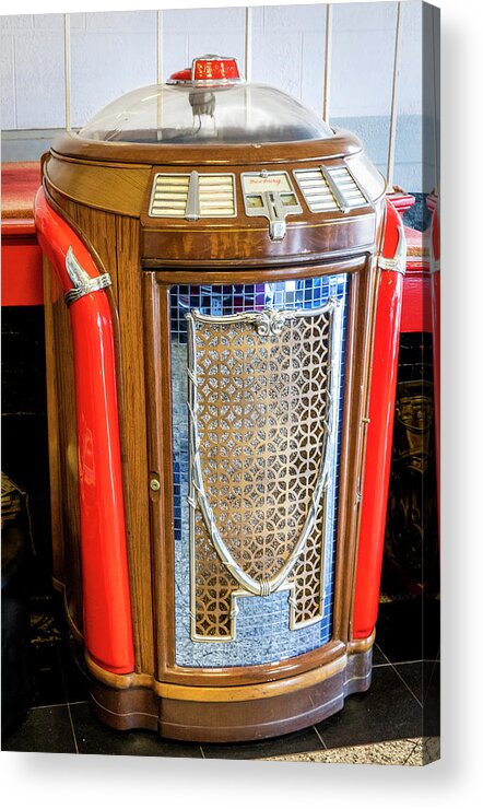 Jukebox Acrylic Print featuring the photograph Seeburg - Trashcan - Jukebox by Gene Parks