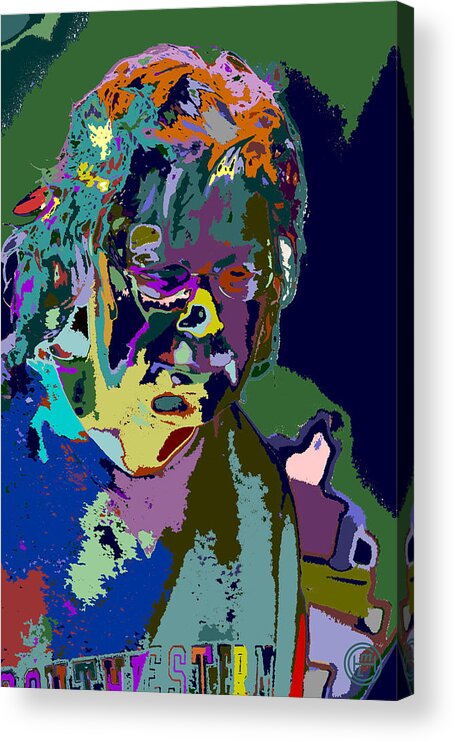 Self Portrait Person People Helena Langley Acrylic Print featuring the digital art Self Portrait by Helena M Langley
