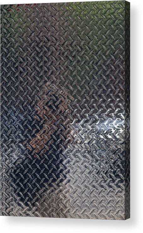 Abstract Acrylic Print featuring the photograph Self Portrait in Steel by Robert Ullmann