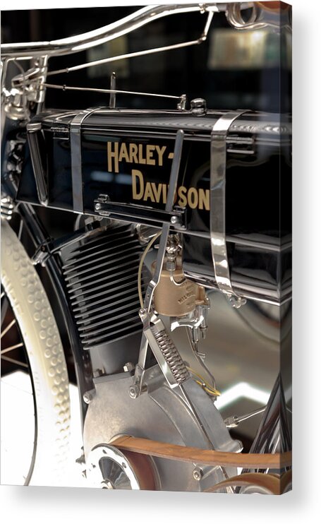 Harley Acrylic Print featuring the photograph Serial Number One by Susan Rissi Tregoning